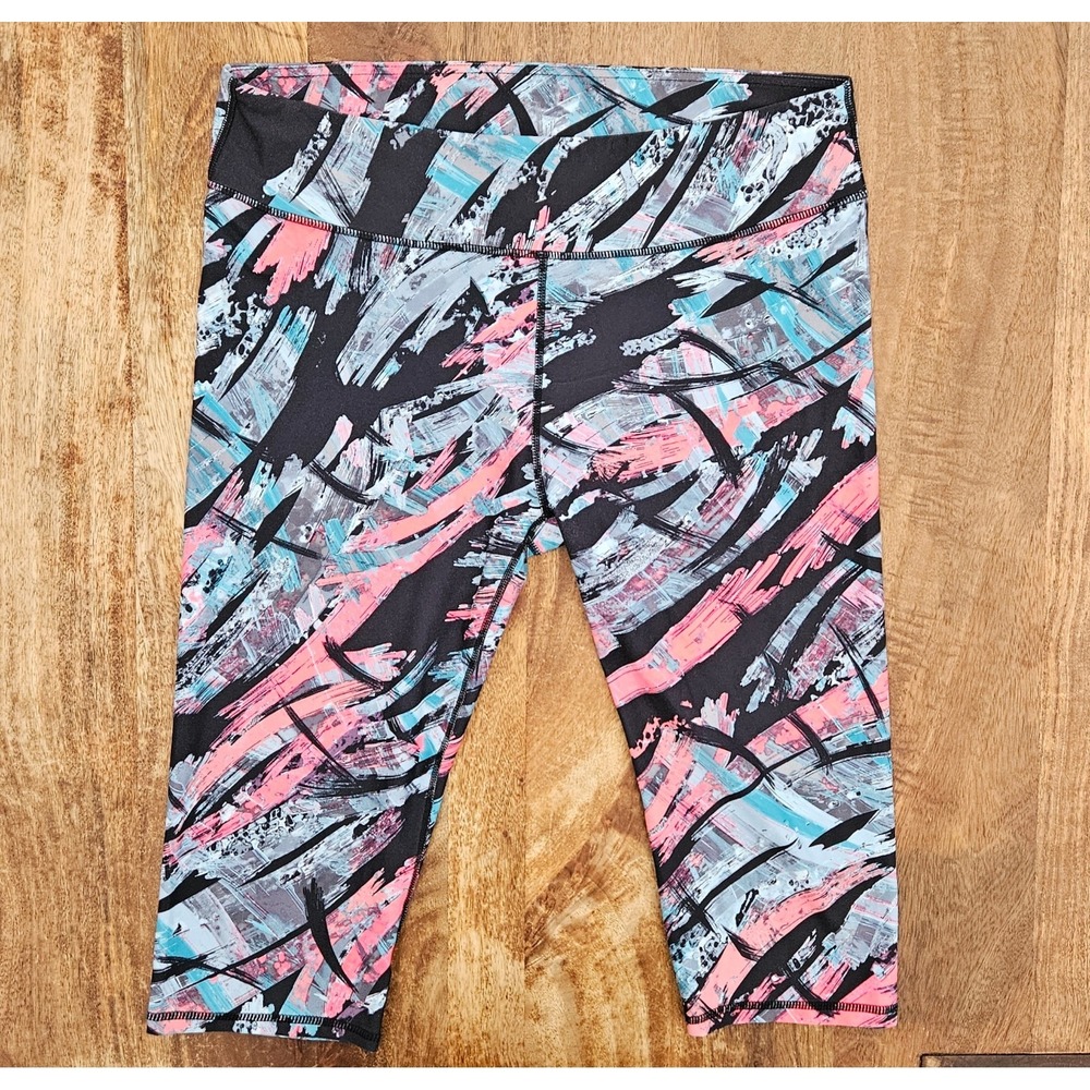Fabletics Multi Salar Capri Leggings Womens XL Multicolor Stretch Pull On